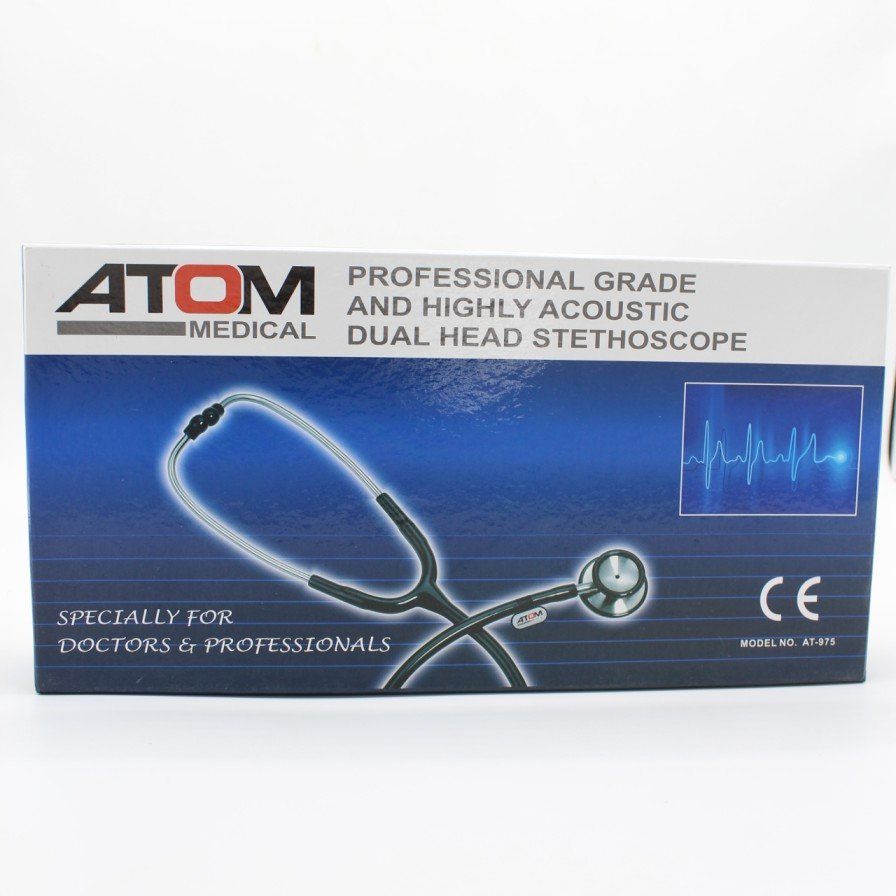 Atom AT-975 Medical Stethoscope – Dual Head Diagnostic Stethoscope for Doctors, Nurses & Students in Pakistan - Image 4