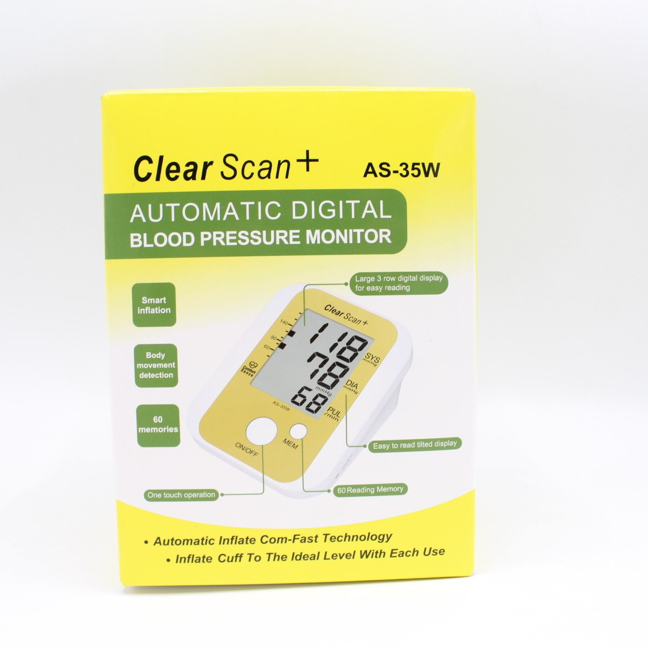 Clear Scan AS-35W Digital Blood Pressure Monitor – Automatic Upper Arm BP Machine for Home Use in Pakistan