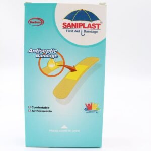 SANIPLAST Antiseptic First Aid Bandage – Waterproof, Skin-Friendly Wound Plaster Strips – Best for Cuts & Scrapes in Pakistan