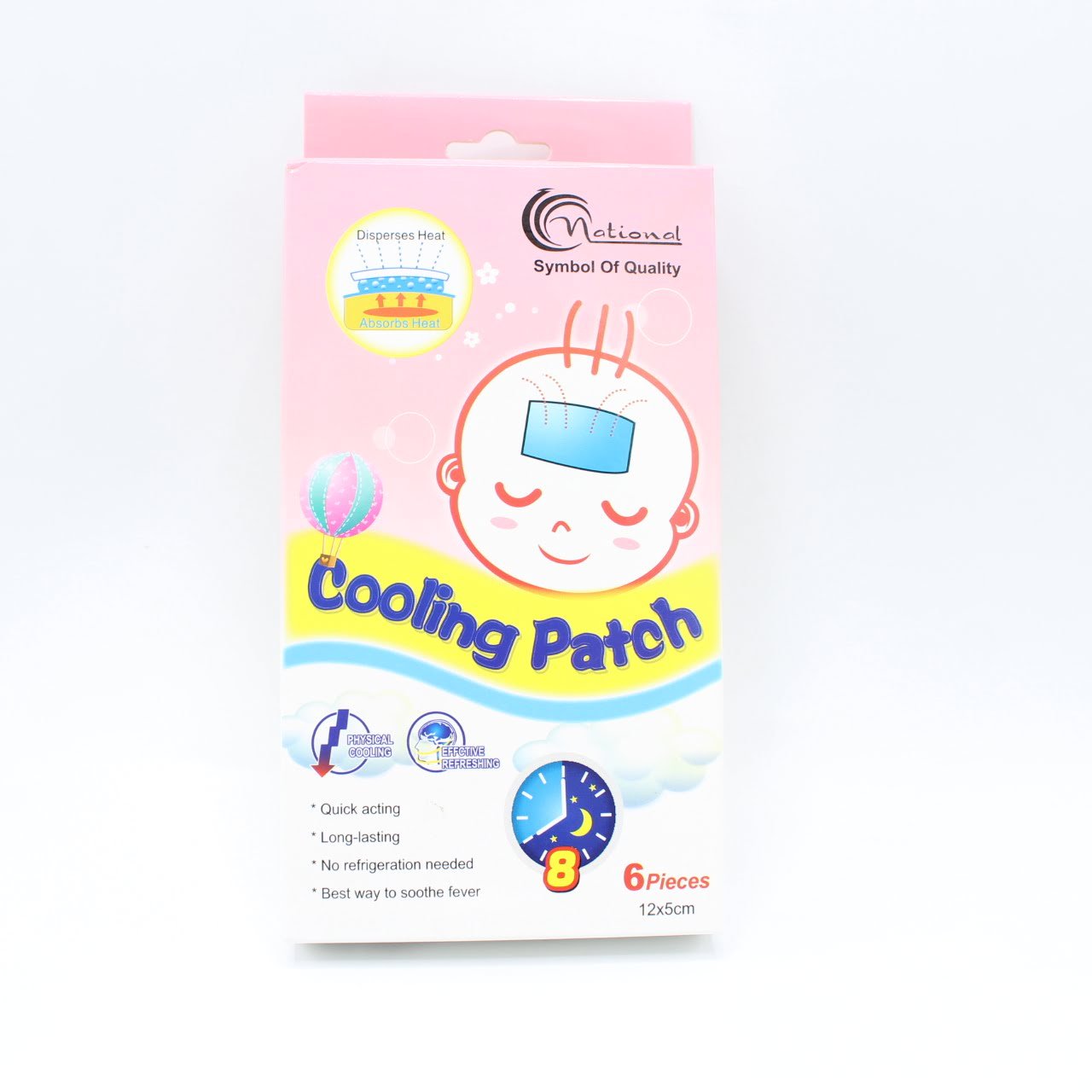 National Cooling Patch (Pack of 6) – Fever & Headache Relief Gel Strips in Pakistan