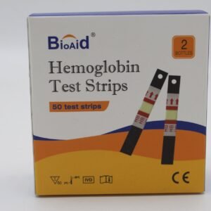 Bioaid Hemoglobin Test Strips (50 pcs) – Fast Capillary Hb Sample Strips with Tubes for Bioaid Meter in Pakistan