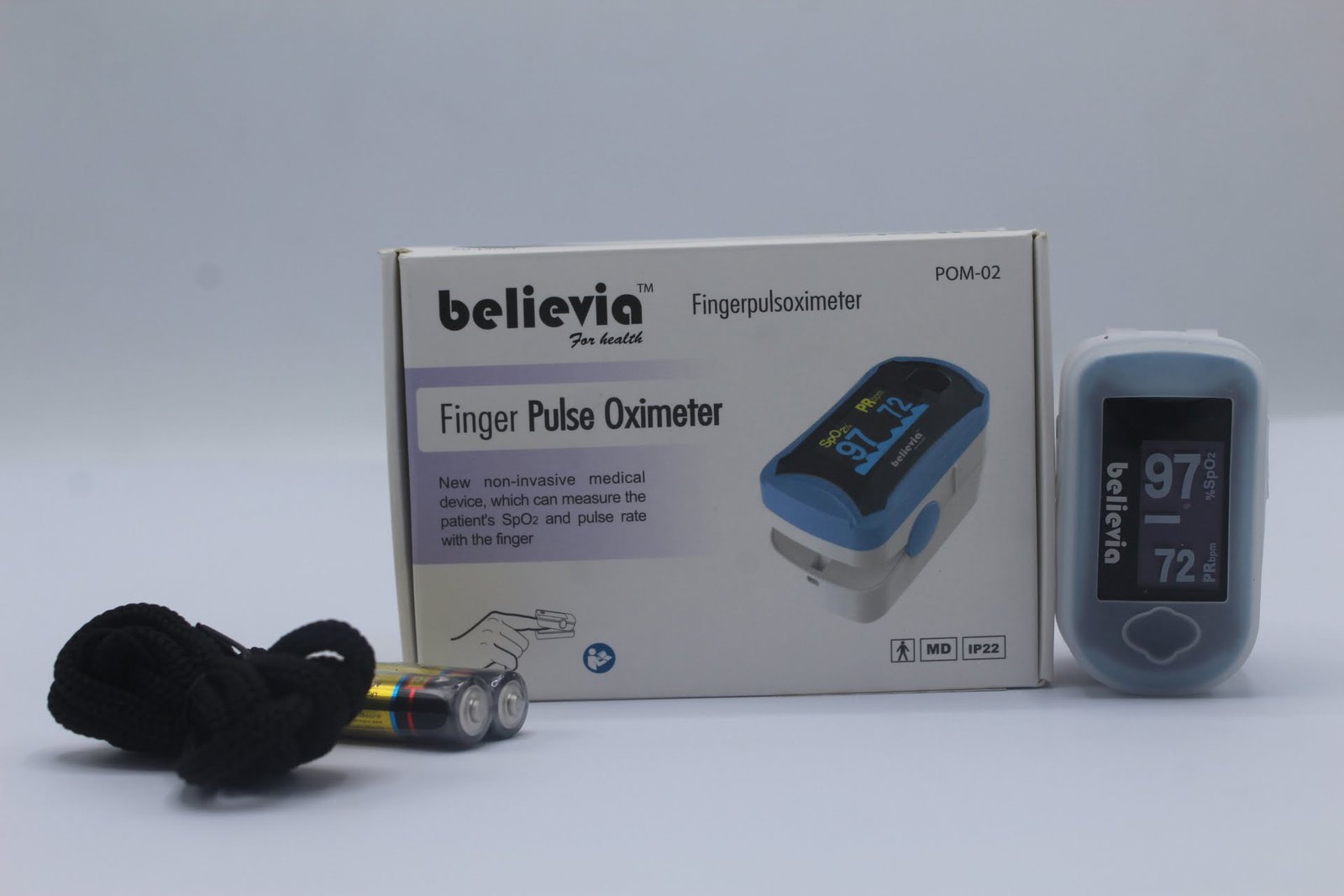 Believia POM-02 Pulse Oximeter – Accurate Blood Oxygen & Pulse Monitor in Pakistan - Image 2