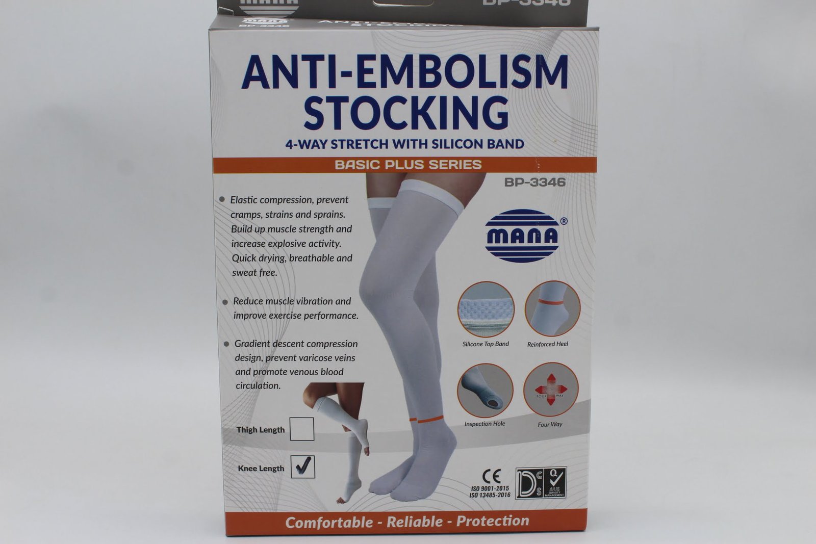 Anti-Embolism Stockings 4-Way Stretch with Silicone Band – Basic Plus Series | Compression Support in Pakistan