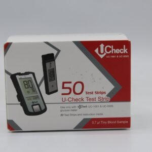 Ucheck UC-1001 & UC-5005 Blood Glucose Test Strips – 50 Strips for Accurate Sugar Monitoring in Pakistan