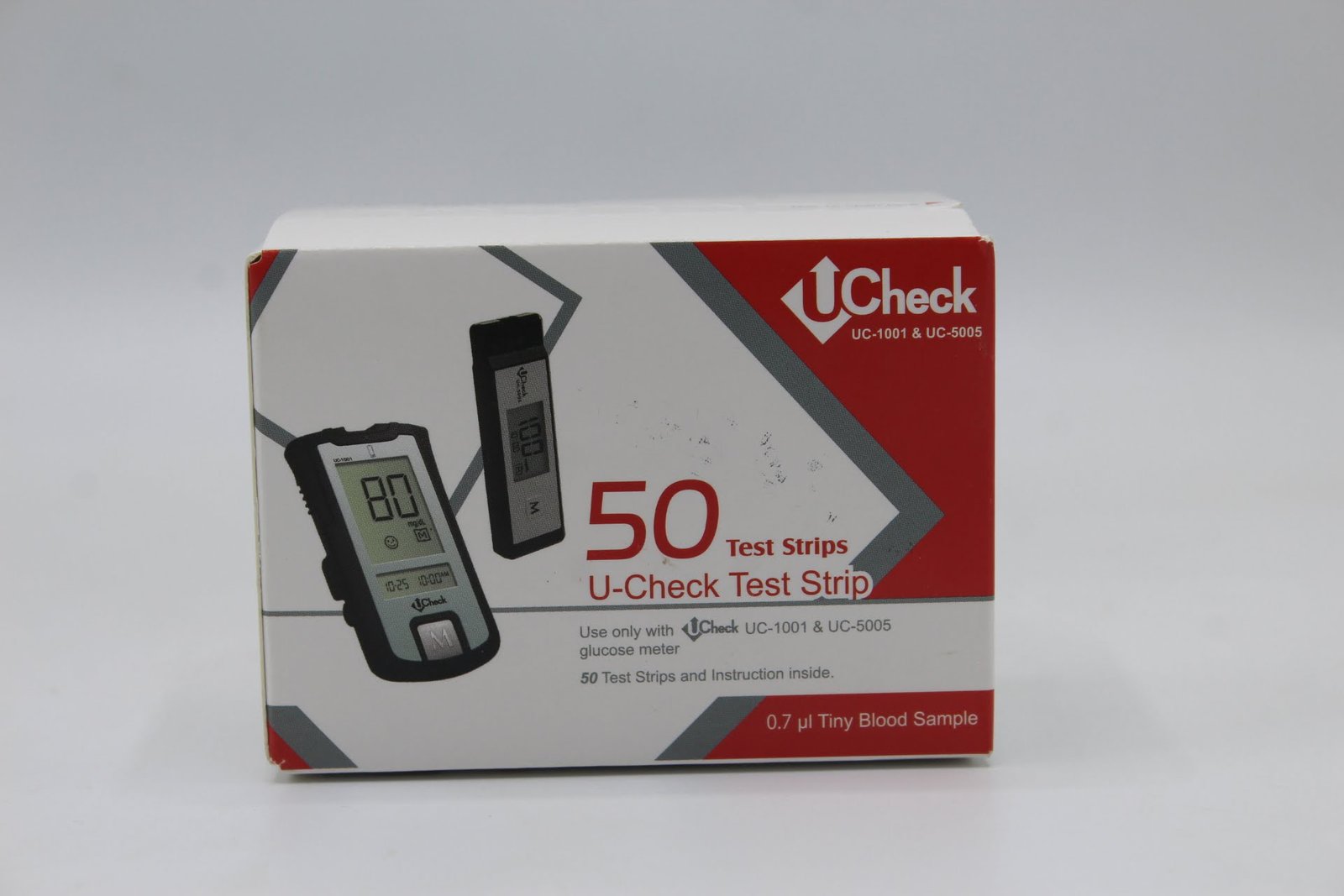 Ucheck UC-1001 & UC-5005 Blood Glucose Test Strips – 50 Strips for Accurate Sugar Monitoring in Pakistan