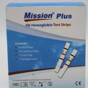 Mission Plus Hb Hemoglobin Test Strips – Accurate Hemoglobin Level Monitoring in Pakistan