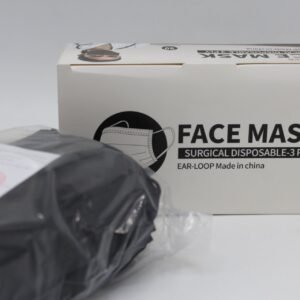 Black / Blue 3-Ply Surgical Disposable Face Mask – Ear Loop, Made in China, Medical Grade Protection in Pakistan
