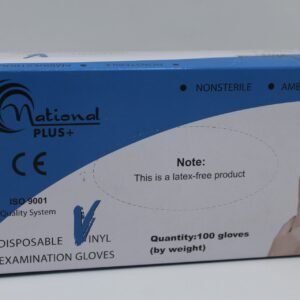 National Plus Disposable Vinyl Examination Gloves – Powder-Free, Medical Grade, All Sizes in Pakistan