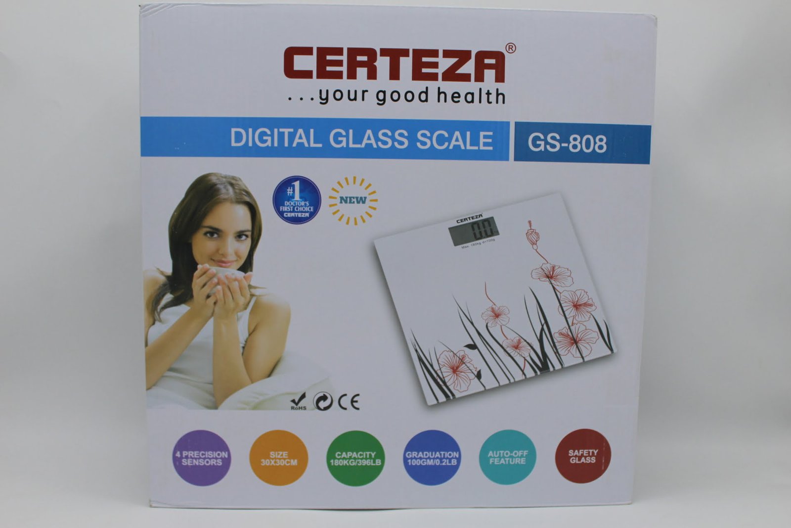 Certeza Digital Glass Scale GS-808 – High-Precision Personal Weighing Scale in Pakistan