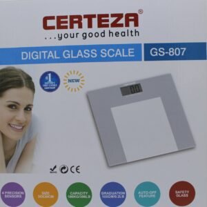 Certeza Digital Glass Scale GS-807 – Ultra-Slim Accurate Body Weight Monitor in Pakistan