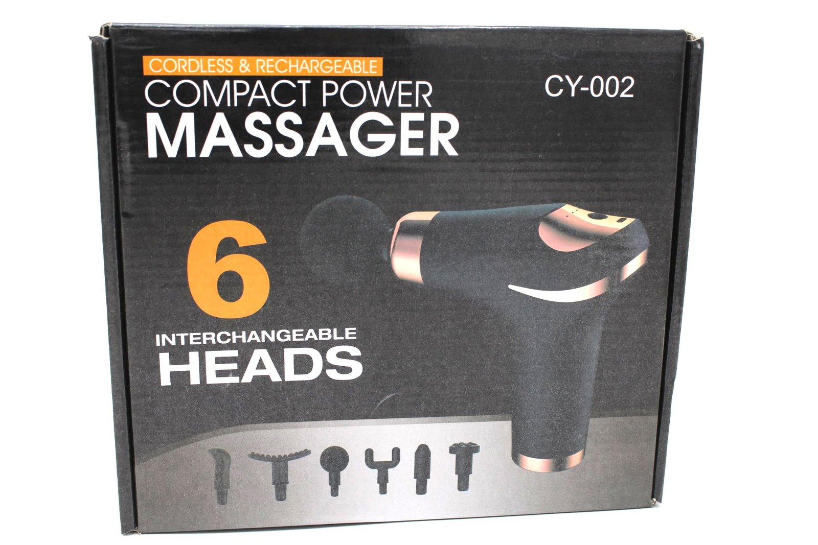 Compact Power Massager CY-002 – Handheld Body Massager with 6 Interchangeable Heads in Pakistan - Image 2